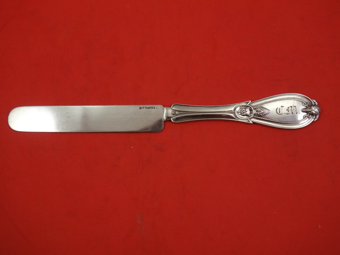 Whiting-Hebbard Grecian Sterling Silver Breakfast Knife 7.5 Inch Heirloom: Whiting-Hebbard Grecian Sterling Silver Breakfast Knife 7.5 Inch Heirloom This exquisite Grecian breakfast knife, crafted by Whiting-Hebbard, showcases the elegance of 19th-century design. Made of aut