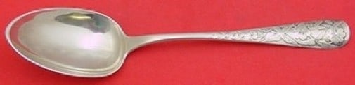 Duhme Brite-Cut Sterling Silver Serving Spoon Acid Etched Floral 8 1/4": Duhme Brite-Cut Sterling Silver Serving Spoon Acid Etched Floral 8 1/4" This exquisite serving spoon is crafted from sterling silver by DUHME in the Brite-Cut pattern. Featuring beautiful acid-etched 