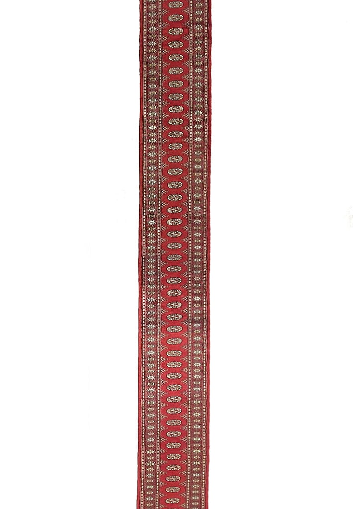 26' Handmade Bokhara Extra Long Runner Carpet: 26' Handmade Bokhara Extra Long Runner Carpet Free continental US Shipping This stunning 26-foot extra long runner is a handmade Bokhara carpet, known for its intricate designs and rich history. Perfe