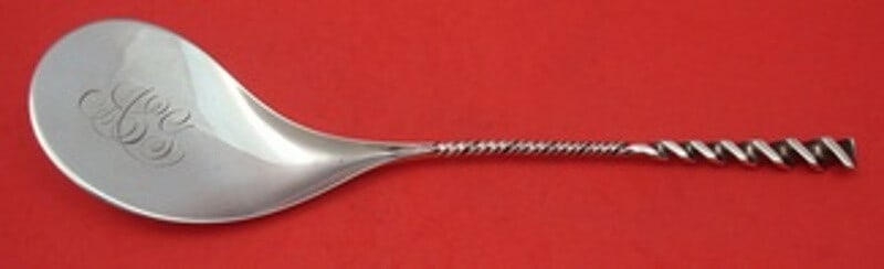 Whiting Square Twist #5 Sterling Silver Fried Oyster Server 10.5": Whiting Square Twist #5 Sterling Silver Fried Oyster Server 10.5" Elevate your dining experience with this exquisite Square Twist #5 Fried Oyster Server by Whiting. Crafted from high-quality sterling 