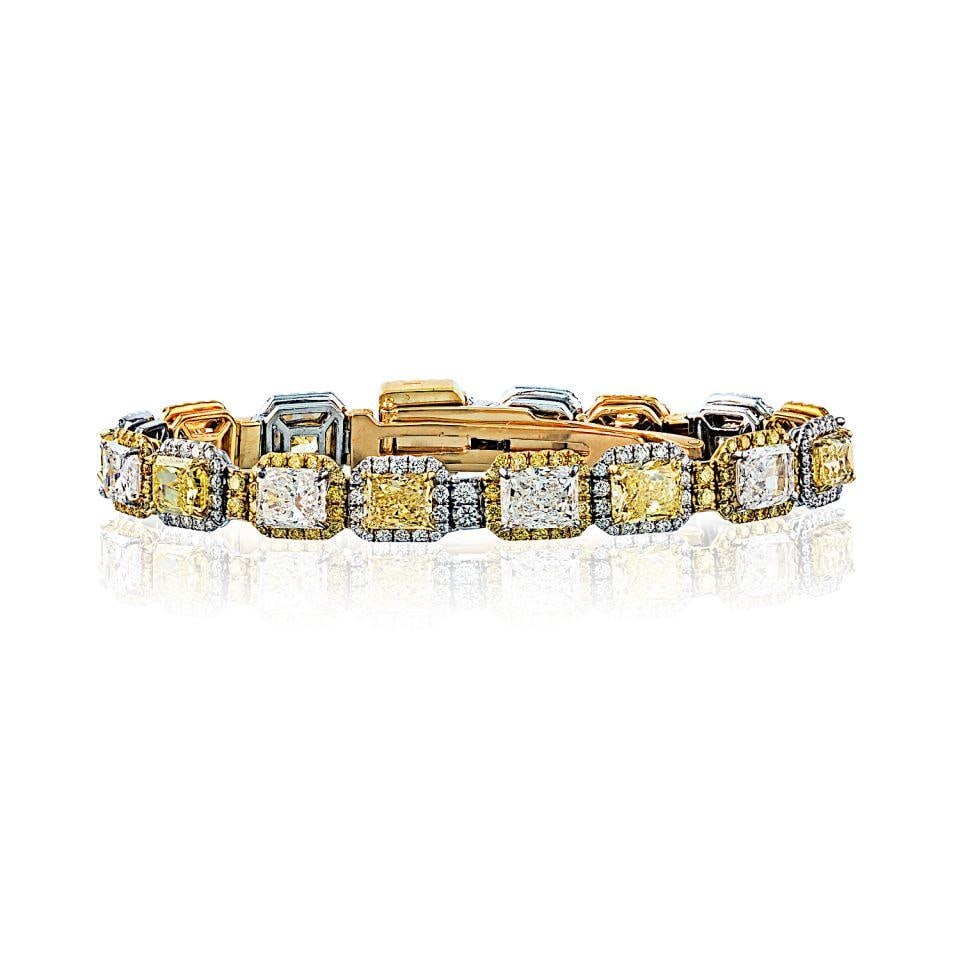 Diamond Bracelet in Platinum and 18K Yellow Gold (1 of 6)