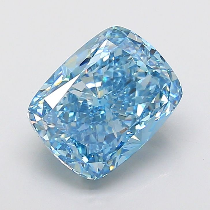 Loose Diamond - CUSHION MODIFIED 5.15ct Fancy Vivid Blue VVS2: Loose Diamond - CUSHION MODIFIED 5.15ct Fancy Vivid Blue VVS2 Source: This is a real non-mined Diamond that has been grown in a lab Shape: CUSHION MODIFIED Carats: 5.15 Color: Fancy Vivid Blue Certifi