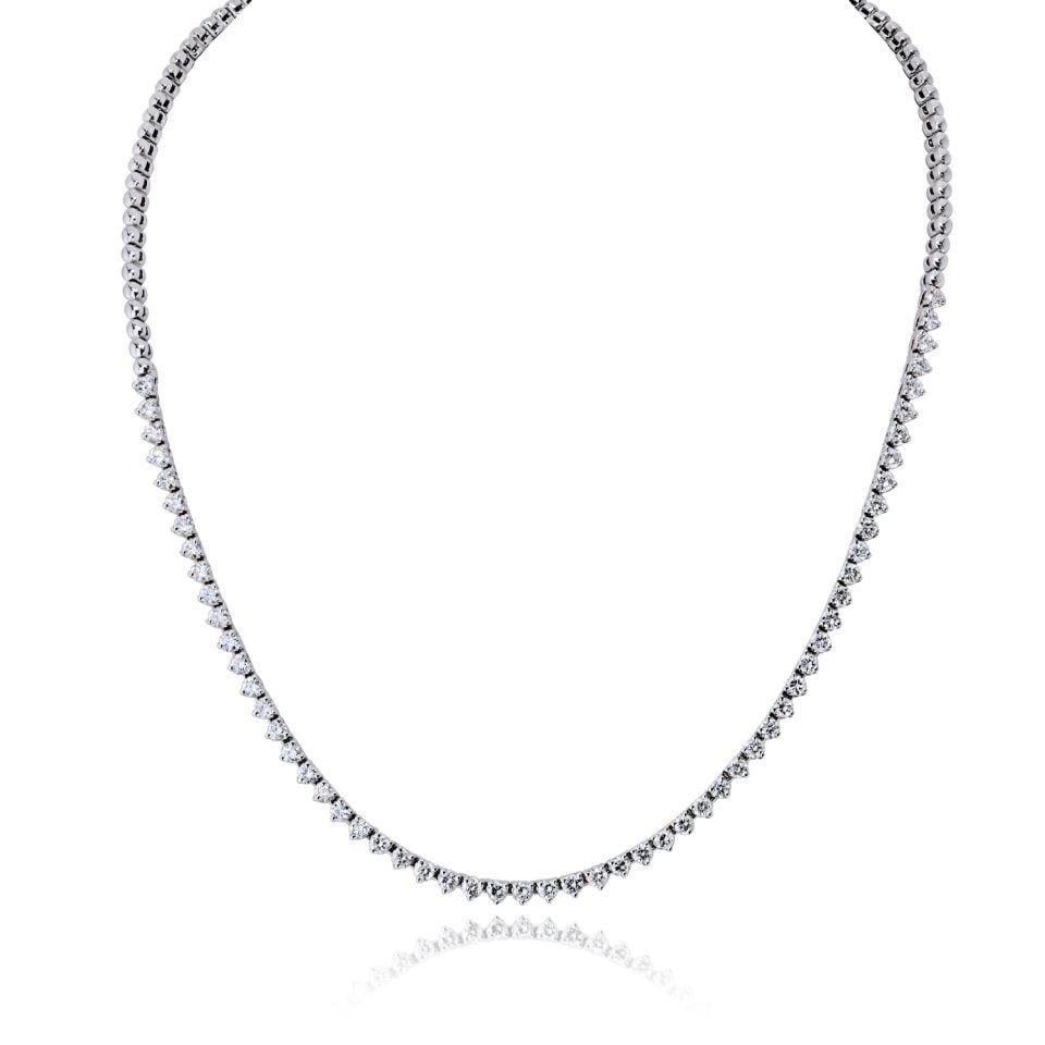 Riveria 14K White Gold Diamond Necklace 4.57 Cts (1 of 5)