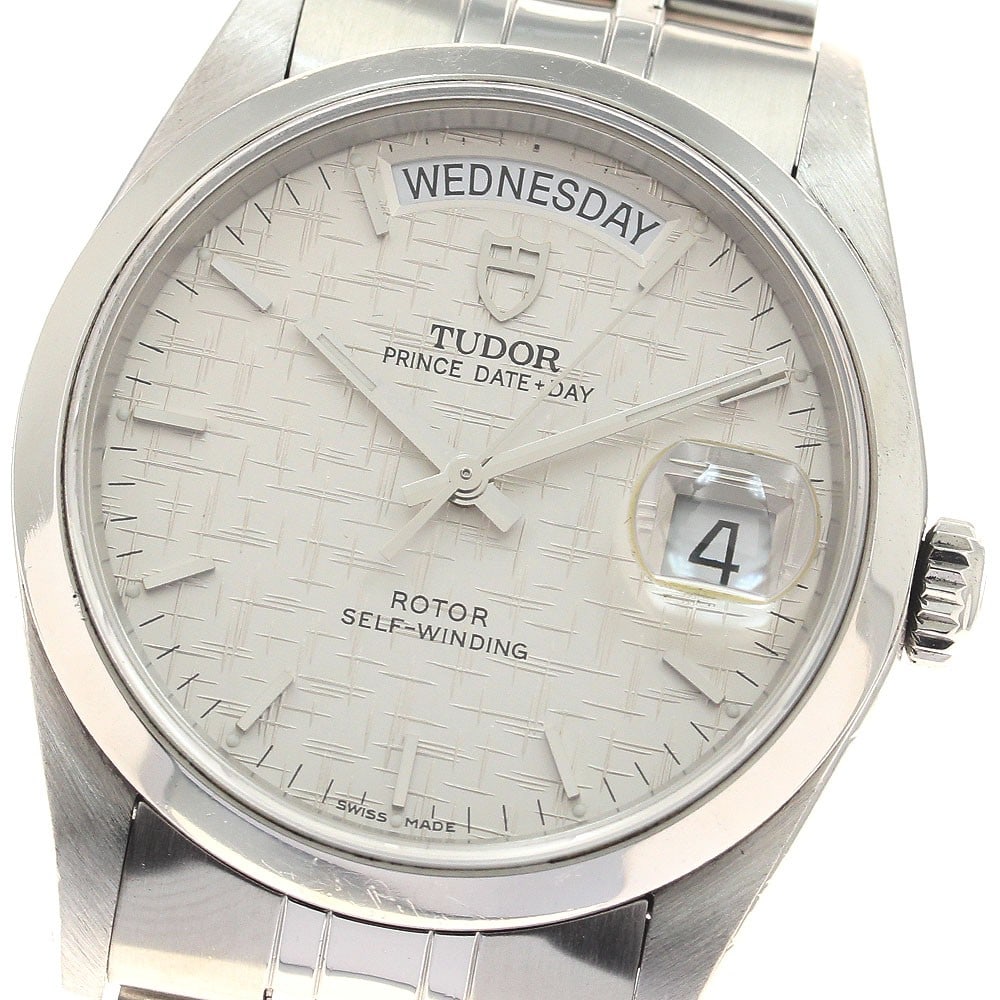 TUDOR Prince Date-Day Ref 76200 Mens Automatic Stainless Steel Watch: TUDOR Prince Date-Day Ref 76200 Mens Automatic Stainless Steel Watch TUDOR Prince Date-Day automatic men's wristwatch with a silver dial and stainless steel case and bracelet. This watch features a da