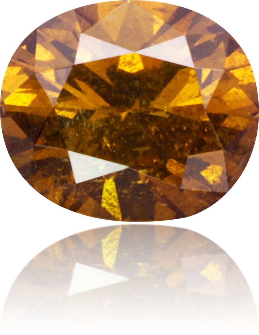 Loose Diamond - OVAL 0.72ct Fancy Deep Orangey Brown I3: Loose Diamond - OVAL 0.72ct Fancy Deep Orangey Brown I3 Source: Natural Shape: OVAL Carats: 0.72 Color: Fancy Deep Orangey Brown Certification: NONE Video: