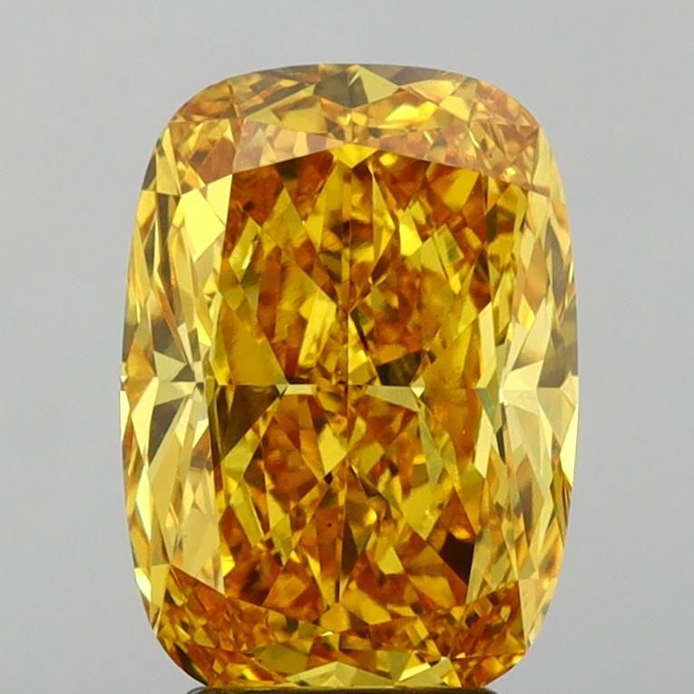 Loose Diamond - CUSHION BRILLIANT 3.74ct Fancy Vivid Yellow VS1: Loose Diamond - CUSHION BRILLIANT 3.74ct Fancy Vivid Yellow VS1 Source: This is a real non-mined Diamond that has been grown in a lab Shape: CUSHION BRILLIANT Carats: 3.74 Color: Fancy Vivid Yellow Ce