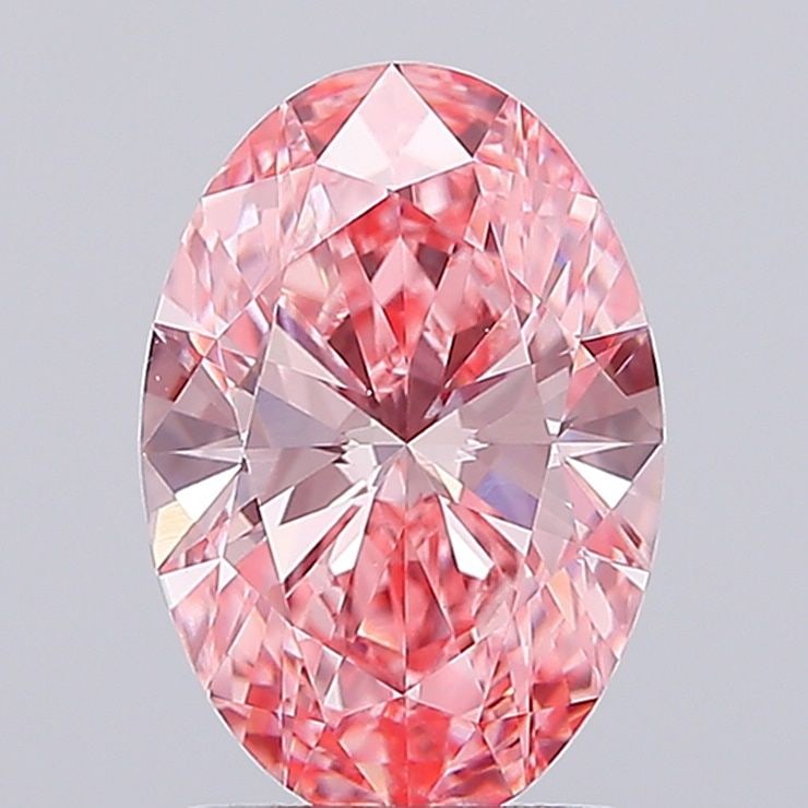 Loose Diamond - OVAL 2.0ct Fancy Vivid Pink VVS2: Loose Diamond - OVAL 2.0ct Fancy Vivid Pink VVS2 Source: This is a real non-mined Diamond that has been grown in a lab Shape: OVAL Carats: 2.0 Color: Fancy Vivid Pink Certification: IGI Video: