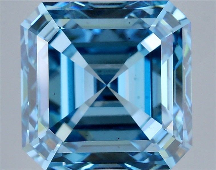 Loose Diamond - SQUARE EMERALD 8.08ct Fancy Vivid Blue VS2: Loose Diamond - SQUARE EMERALD 8.08ct Fancy Vivid Blue VS2 Source: This is a real non-mined Diamond that has been grown in a lab Shape: SQUARE EMERALD Carats: 8.08 Color: Fancy Vivid Blue Certificatio