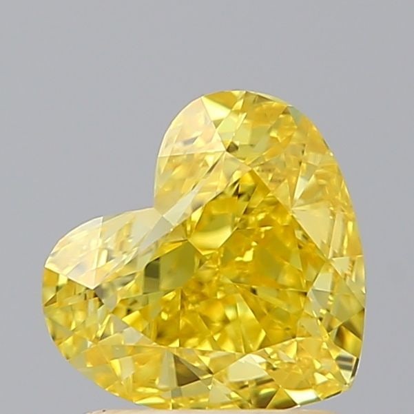 Loose Diamond - HEART 1.3ct Fancy Vivid Yellow VS1: Loose Diamond - HEART 1.3ct Fancy Vivid Yellow VS1 Source: This is a real non-mined Diamond that has been grown in a lab Shape: HEART Carats: 1.3 Color: Fancy Vivid Yellow Certification: IGI Video: