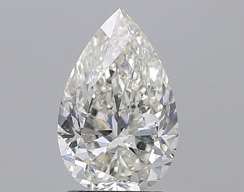 Loose Diamond - PEAR 2ct J SI2: Loose Diamond - PEAR 2ct J SI2 Source: Natural Mined Diamond Shape: PEAR Carats: 2 Color: J Clarity: SI2 Certification: GIA Condition: Pre-Owned PLEASE NOTE: Framed, Large, or heavy items do not have 