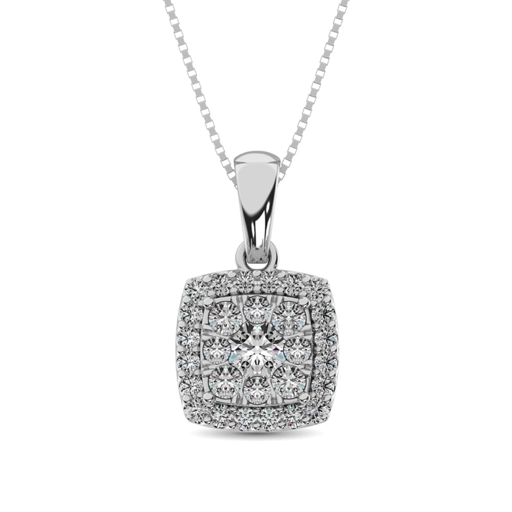 Diamond Fashion Pendant 5/8 Ct.tw Round Cut in 14K White Gold: Diamond Fashion Pendant 5/8 Ct.tw Round Cut in 14K White Gold 14k White Gold Stone Color: Gh Stone Clarity: I1 Unless otherwise specified, pendants that include a chain are paired with our standard 18