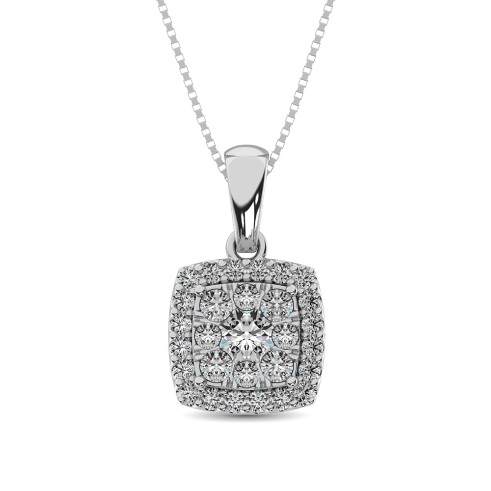 Diamond Fashion Pendant 5/8 Ct.tw Round Cut in 14K White Gold: Diamond Fashion Pendant 5/8 Ct.tw Round Cut in 14K White Gold 14k White Gold Stone Color: Gh Stone Clarity: I1 Unless otherwise specified, pendants that include a chain are paired with our standard 18