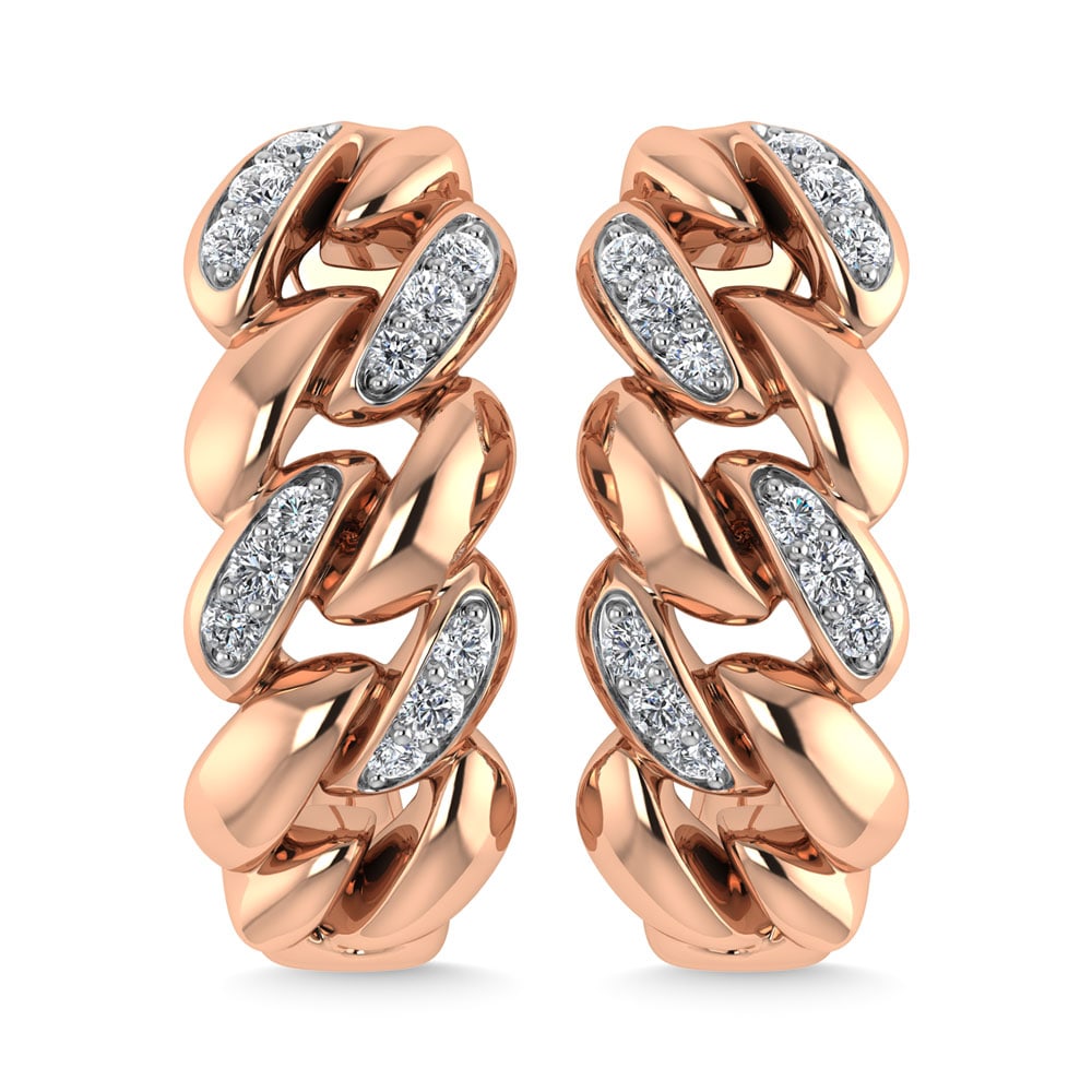 Diamond 1/10 Ct.Tw. J Earrings in 10K Rose Gold: Diamond 1/10 Ct.Tw. J Earrings in 10K Rose Gold 10k Rose Gold Stone Color: G-h Stone Clarity: I1 This item may take 2-5 weeks for shipping. PLEASE NOTE: Framed, Large, or heavy items do not have shipp