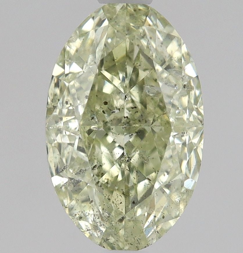 Loose Diamond - OVAL 1.01ct Fancy Light Green Yellow I1: Loose Diamond - OVAL 1.01ct Fancy Light Green Yellow I1 Source: Natural Shape: OVAL Carats: 1.01 Color: Fancy Light Green Yellow Certification: GIA Video: