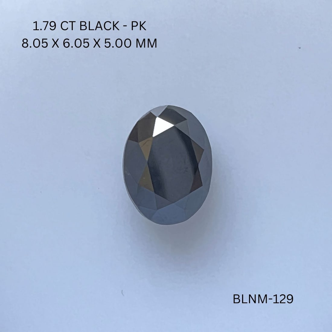 Loose Diamond - OVAL 1.79ct Black I1: Loose Diamond - OVAL 1.79ct Black I1 Source: Natural Shape: OVAL Carats: 1.79 Color: Black Certification: NONE PLEASE NOTE: Framed, Large, or heavy items do not have shipping costs included. The exact
