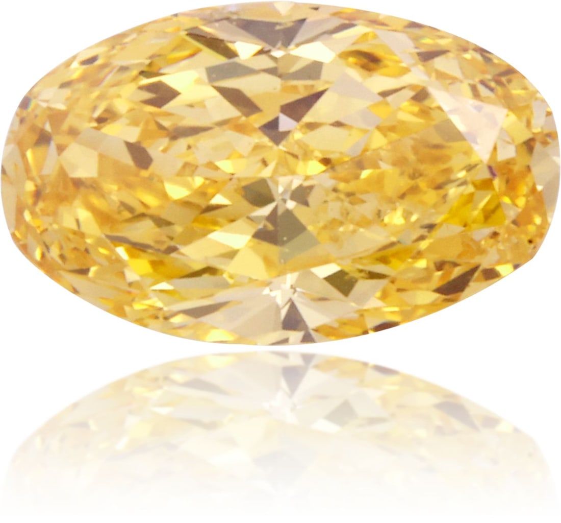 Loose Diamond - OVAL 0.9ct Fancy Vivid Orangey Yellow SI1: Loose Diamond - OVAL 0.9ct Fancy Vivid Orangey Yellow SI1 Source: Natural Shape: OVAL Carats: 0.9 Color: Fancy Vivid Orangey Yellow Certification: GIA Video: