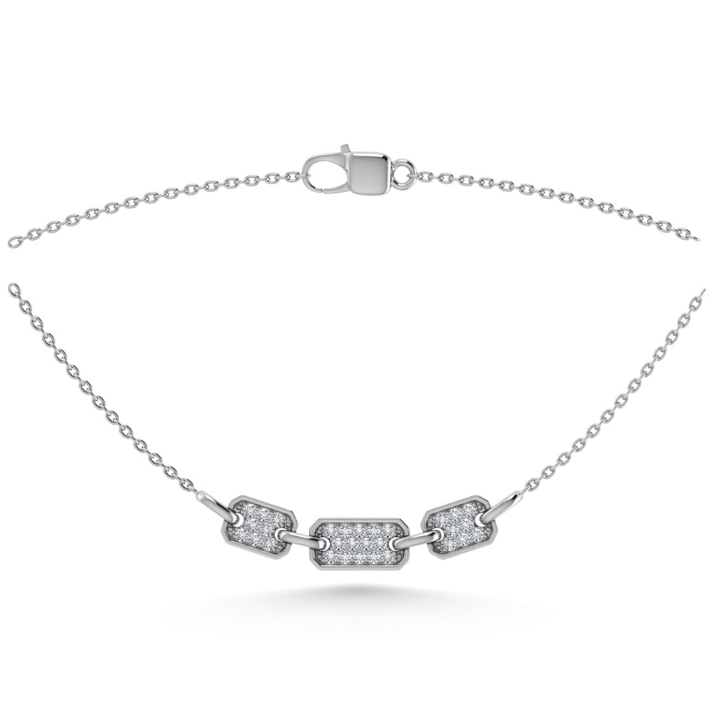 10K White Gold Diamond 1/6 Ct.Tw. Fashion Necklace (18 inches): 10K White Gold Diamond 1/6 Ct.Tw. Fashion Necklace (18 inches) 10k White Gold Stone Color: G-h Stone Clarity: I1 Unless otherwise specified, pendants that include a chain are paired with our standard 