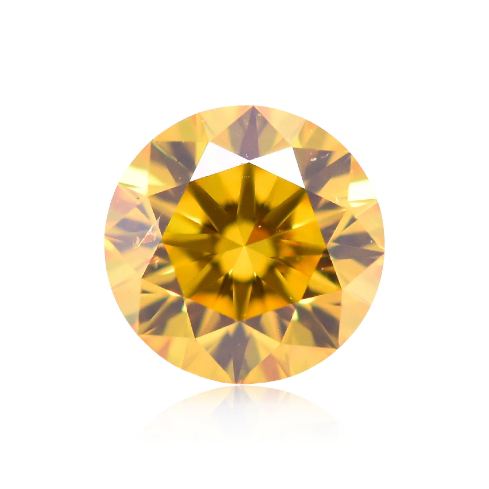 Loose Diamond - ROUND 0.3ct Fancy Vivid Orangey Yellow SI1: Loose Diamond - ROUND 0.3ct Fancy Vivid Orangey Yellow SI1 Source: Natural Shape: ROUND Carats: 0.3 Color: Fancy Vivid Orangey Yellow Certification: GIA Video: