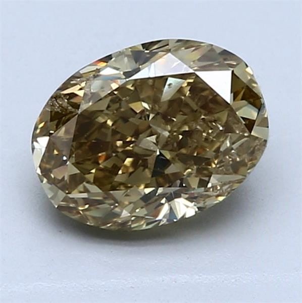 Loose Diamond - OVAL 2.04ct Fancy Deep Brownish Greenish Yellow SI2 (1 of 1)