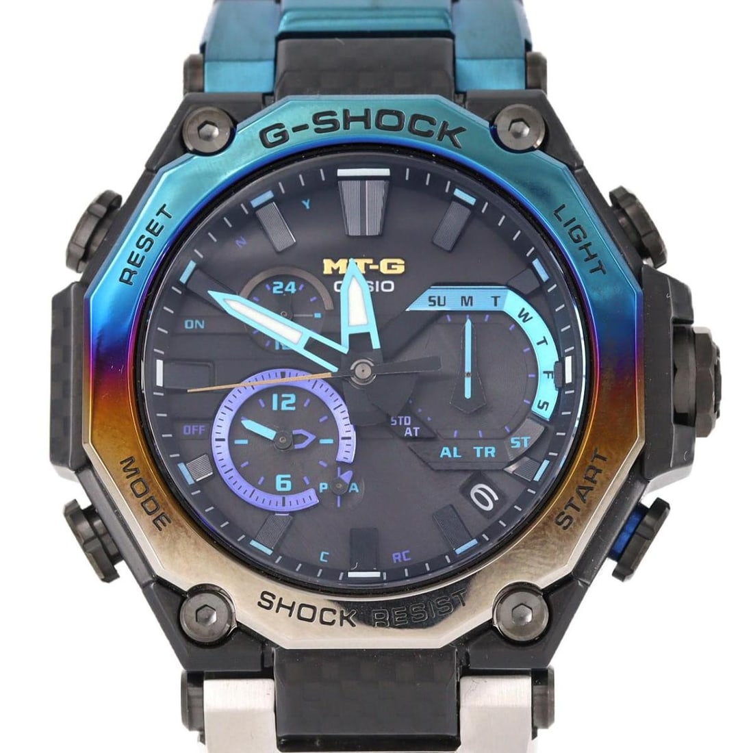 Casio MTG-B2000YST-1AJR G-SHOCK MT-G solar radio wristwatch: Casio MTG-B2000YST-1AJR G-SHOCK MT-G solar radio wristwatch Casio G-SHOCK MT-G radio-controlled solar quartz wristwatch for men. This Japan-made model features a black dial, a black rubber bracelet, a