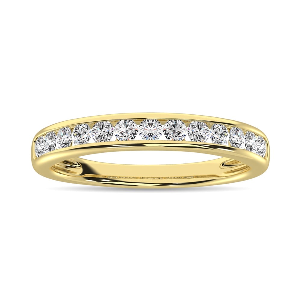 Channel Set Diamond 1 Ct.tw Anniversary Band: Channel Set Diamond 1 Ct.tw Anniversary Band This classy Anniversary band crafted in precious 10K Yellow gold, this timeless design features channel-set sparkling round cut 1 Ct.Tw. diamonds and a bri