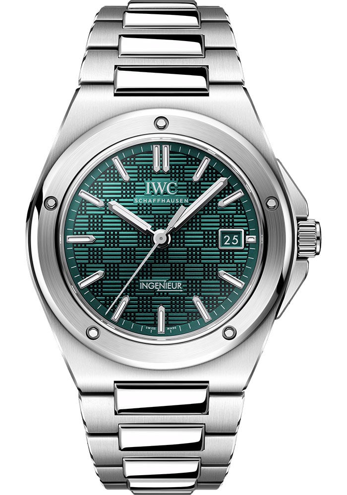 IWC IW328903 Ingenieur Automatic mens watch aqua dial steel bracelet: IWC IW328903 Ingenieur Automatic mens watch aqua dial steel bracelet IWC Ingenieur Automatic wristwatch featuring an aqua dial, fixed bezel, and stainless steel bracelet. Includes card dated 2026. Spe