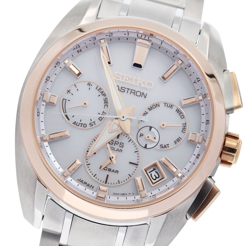 SEIKO Astron SBXC104 5X53-0AV0 GPS Solar Radio Controlled Mens Watch: SEIKO Astron SBXC104 5X53-0AV0 GPS Solar Radio Controlled Mens Watch Seiko Astron men's wristwatch with solar radio controlled movement and multifunction day-date display. This Japan-origin model feat