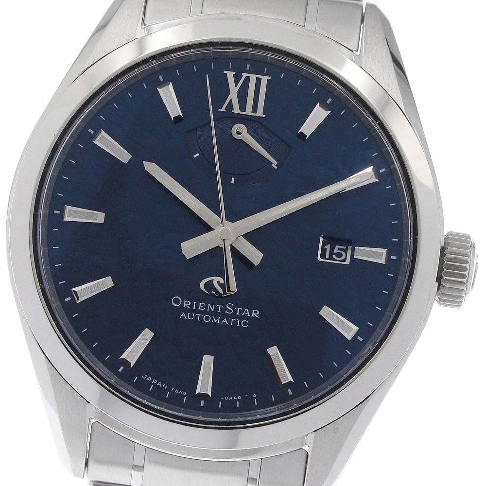 ORIENT Orient Star M34F8 Date Men's Automatic Blue Dial Watch RK-BX0003L: ORIENT Orient Star M34F8 Date Men's Automatic Blue Dial Watch RK-BX0003L ORIENT Orient Star M34F8 Date men's wristwatch with a blue dial and automatic movement. This stainless steel watch features dat