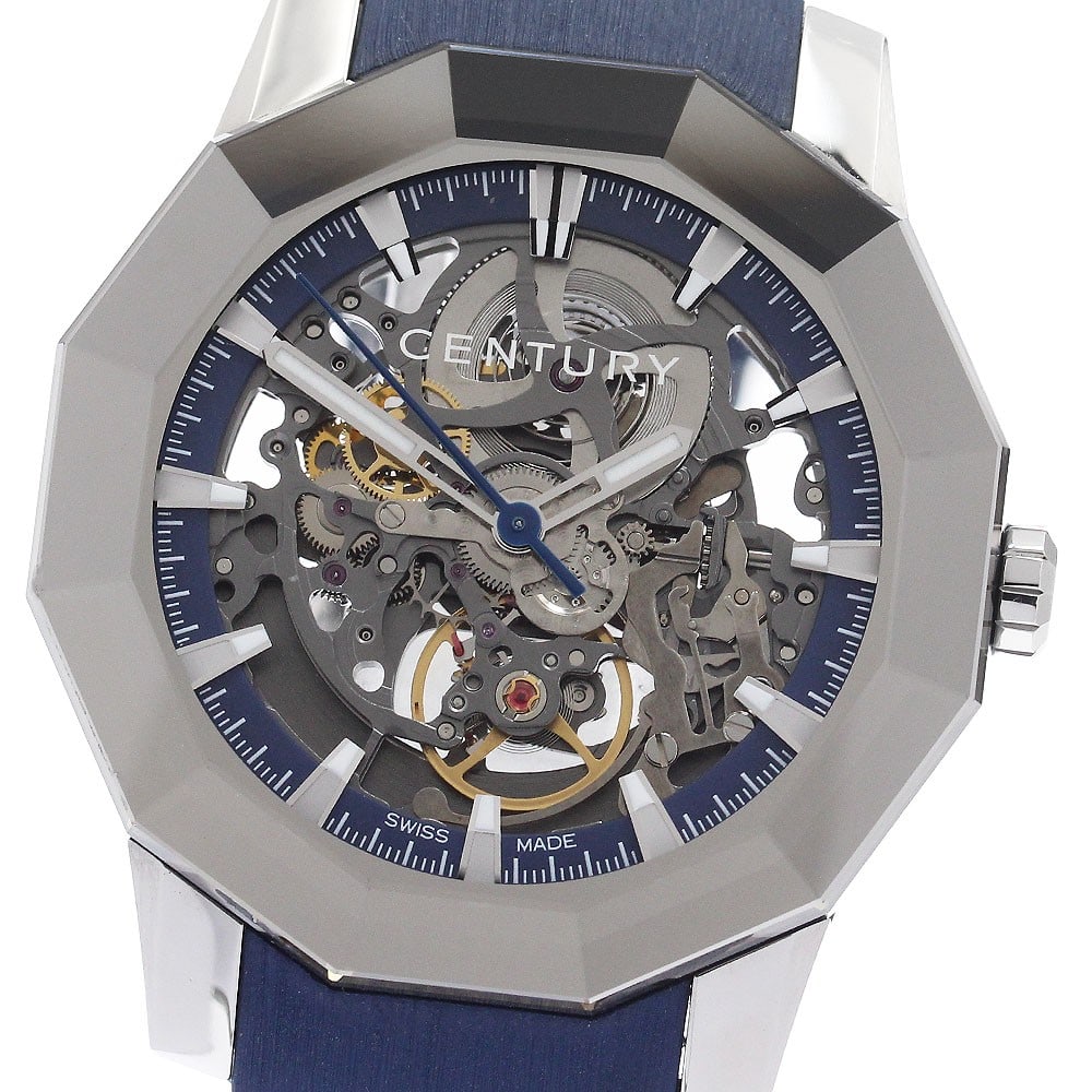 CENTURY Prime Time Skeleton Automatic Mens Wristwatch Ref 606.7.N.09.13.15D.QBO (1 of 6)