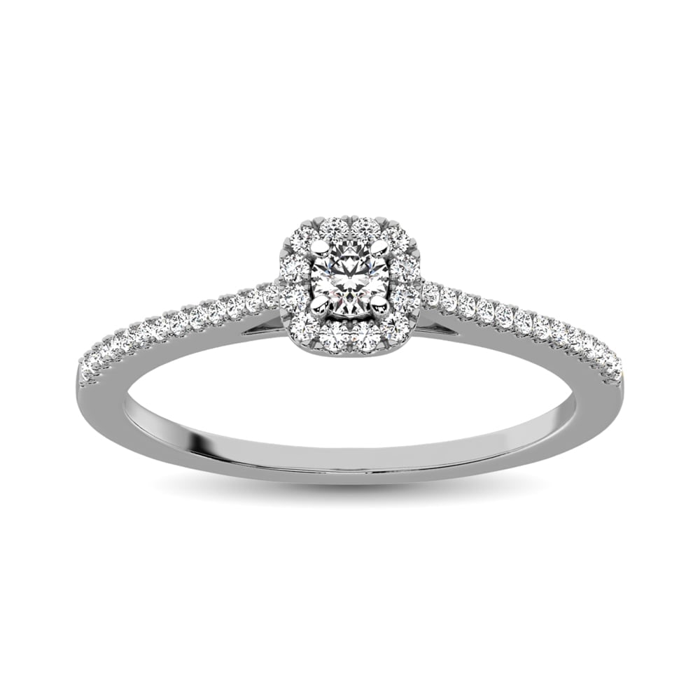 10K White Gold 1/4 Ct.Tw. Diamond Promise Ring: 10K White Gold 1/4 Ct.Tw. Diamond Promise Ring This Glamorous Ring Is Available In 10K White Gold . There Are Round Diamond With A Total Carat Weight Of 1/4 Ct.Tw. Set In A Micro Prong Setting. 10k Wh