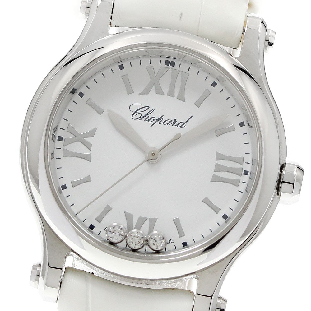 Chopard Happy Sport Women's Quartz Watch Ref 278590-3001 3 Diamond: Chopard Happy Sport Women's Quartz Watch Ref 278590-3001 3 Diamond Chopard Happy Sport women's wristwatch with a quartz movement and the model reference 278590-3001. This watch features a stainless st