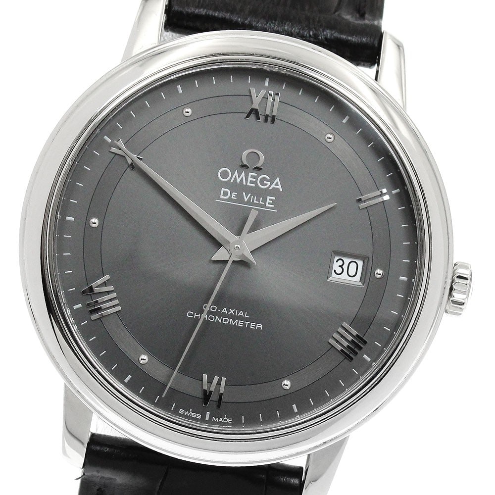 OMEGA De Ville Prestige 424.13.40.20.06.001 Mens Automatic Wristwatch: OMEGA De Ville Prestige 424.13.40.20.06.001 Mens Automatic Wristwatch OMEGA De Ville Prestige Co-Axial Chronometer automatic wristwatch for men. This watch features a gray dial with date display, a st
