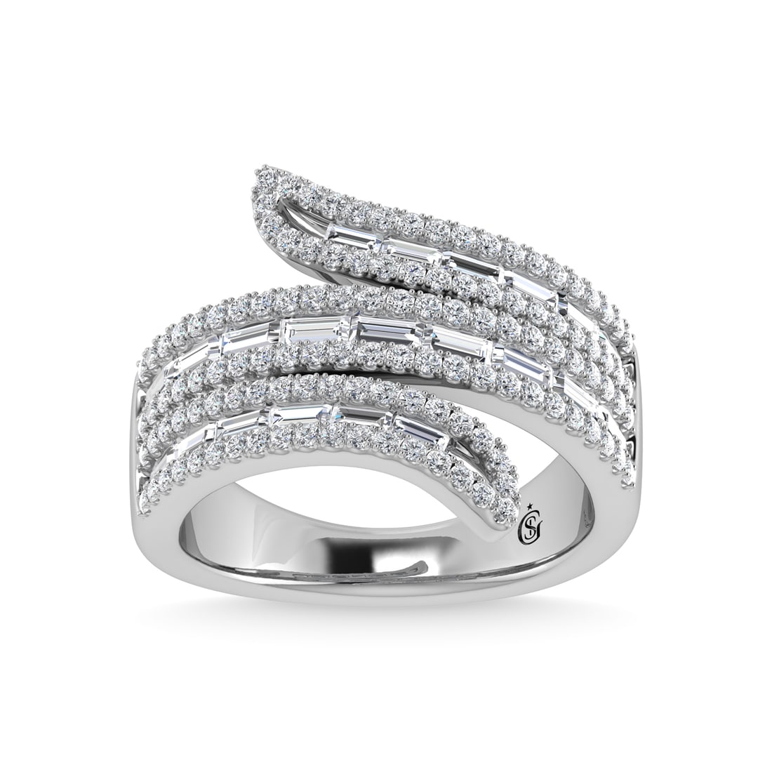 14K White Gold Diamond 1 1/4 Ct.Tw. Fashion Ring: 14K White Gold Diamond 1 1/4 Ct.Tw. Fashion Ring 14k White Gold Stone Color: G-h Stone Clarity: Si3-i1 / I1-i2 Each ring is presented in standard size 6.5. Complimentary resizing is available between 