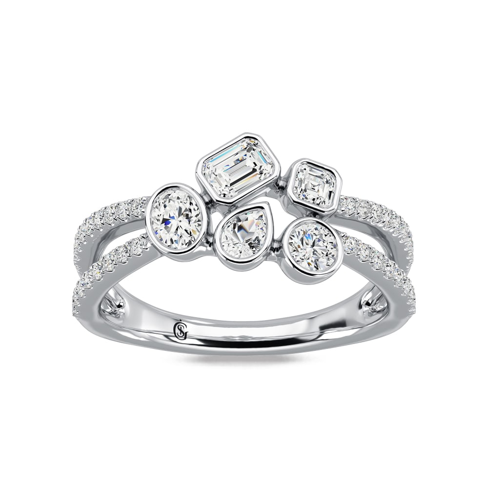 14K Two Tone Diamond 7/8 Ct.Tw Fashion Ring: 14K Two Tone Diamond 7/8 Ct.Tw Fashion Ring 14k Two Tone Stone Color: G-h Stone Clarity: Si Each ring is presented in standard size 6.5. Complimentary resizing is available between sizes 510 (in 1/4 i