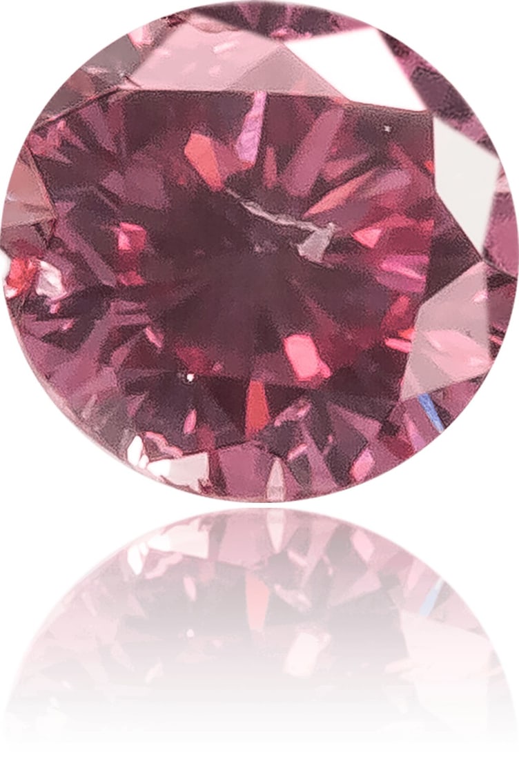 Loose Diamond - ROUND 0.12ct Fancy Vivid Purplish Pink I1 (1 of 1)