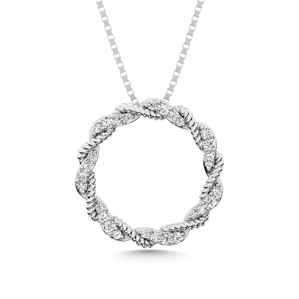 14K White Gold Diamond 1/4 Ct.Tw. Fashion Pendant: 14K White Gold Diamond 1/4 Ct.Tw. Fashion Pendant 14k White Gold Stone Color: G-h Stone Clarity: I1 Unless otherwise specified, pendants that include a chain are paired with our standard 18-inch lengt