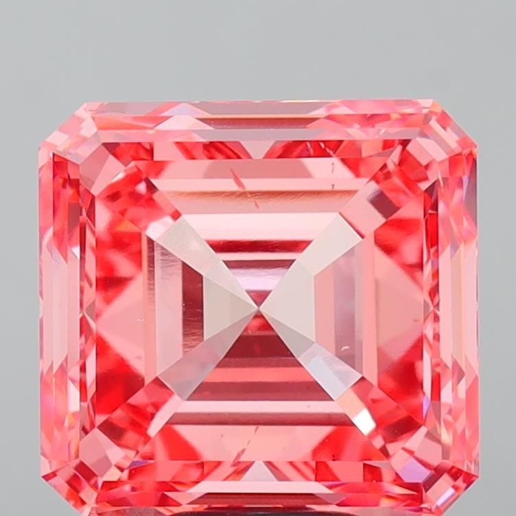 Loose Diamond - ASSCHER 10.02ct Fancy Vivid Pink VS2: Loose Diamond - ASSCHER 10.02ct Fancy Vivid Pink VS2 Source: This is a real non-mined Diamond that has been grown in a lab Shape: ASSCHER Carats: 10.02 Color: Fancy Vivid Pink Certification: IGI Video