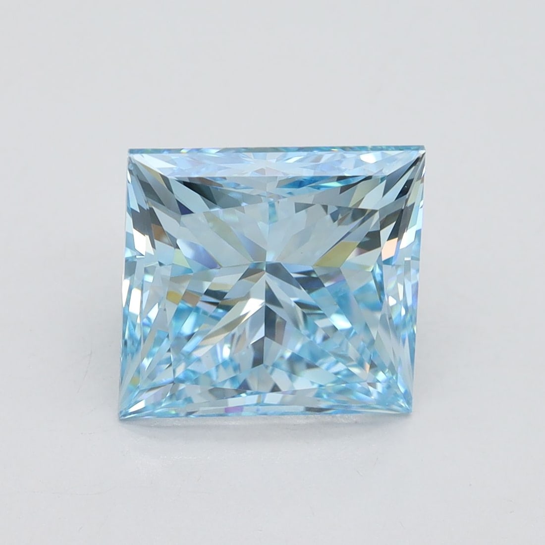 Loose Diamond - PRINCESS 4.9ct Fancy Vivid Blue VS2: Loose Diamond - PRINCESS 4.9ct Fancy Vivid Blue VS2 Source: This is a real non-mined Diamond that has been grown in a lab Shape: PRINCESS Carats: 4.9 Color: Fancy Vivid Blue Certification: IGI Video: