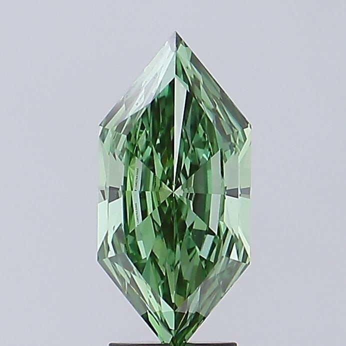 Loose Diamond - HEXAGONAL 3.21ct Fancy Vivid Green VVS2: Loose Diamond - HEXAGONAL 3.21ct Fancy Vivid Green VVS2 Source: This is a real non-mined Diamond that has been grown in a lab Shape: HEXAGONAL Carats: 3.21 Color: Fancy Vivid Green Certification: IGI 