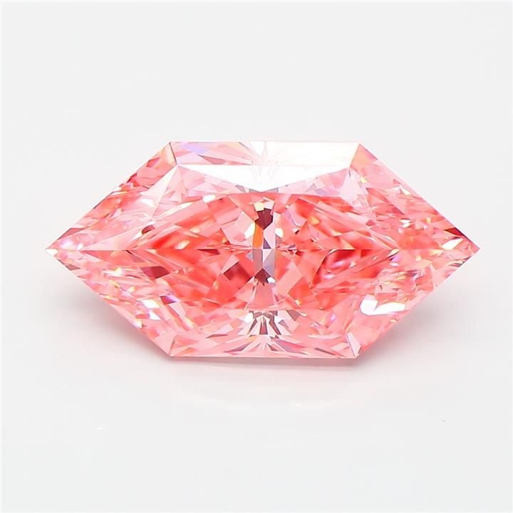 Loose Diamond - HEXAGONAL 3.54ct Fancy Vivid Pink VS1: Loose Diamond - HEXAGONAL 3.54ct Fancy Vivid Pink VS1 Source: This is a real non-mined Diamond that has been grown in a lab Shape: HEXAGONAL Carats: 3.54 Color: Fancy Vivid Pink Certification: IGI Vid