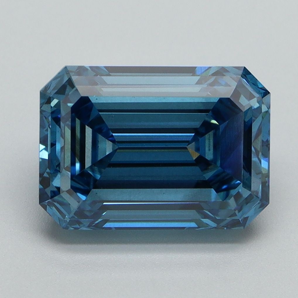 Loose Diamond - EMERALD 4.05ct Fancy Vivid Blue SI1: Loose Diamond - EMERALD 4.05ct Fancy Vivid Blue SI1 Source: This is a real non-mined Diamond that has been grown in a lab Shape: EMERALD Carats: 4.05 Color: Fancy Vivid Blue Certification: IGI Video: