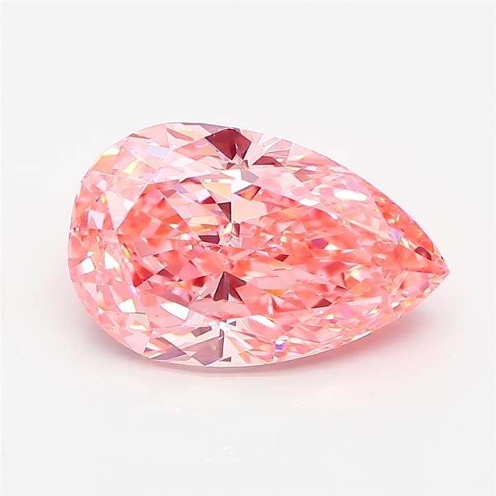 Loose Diamond - PEAR 3.51ct Fancy Vivid Pink VVS2: Loose Diamond - PEAR 3.51ct Fancy Vivid Pink VVS2 Source: This is a real non-mined Diamond that has been grown in a lab Shape: PEAR Carats: 3.51 Color: Fancy Vivid Pink Certification: IGI PLEASE NOTE: