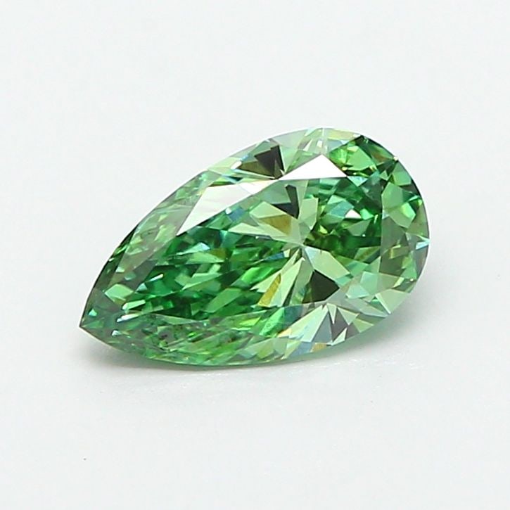 Loose Diamond - PEAR 0.89ct Fancy Vivid Green VVS2: Loose Diamond - PEAR 0.89ct Fancy Vivid Green VVS2 Source: This is a real non-mined Diamond that has been grown in a lab Shape: PEAR Carats: 0.89 Color: Fancy Vivid Green Certification: IGI Video: