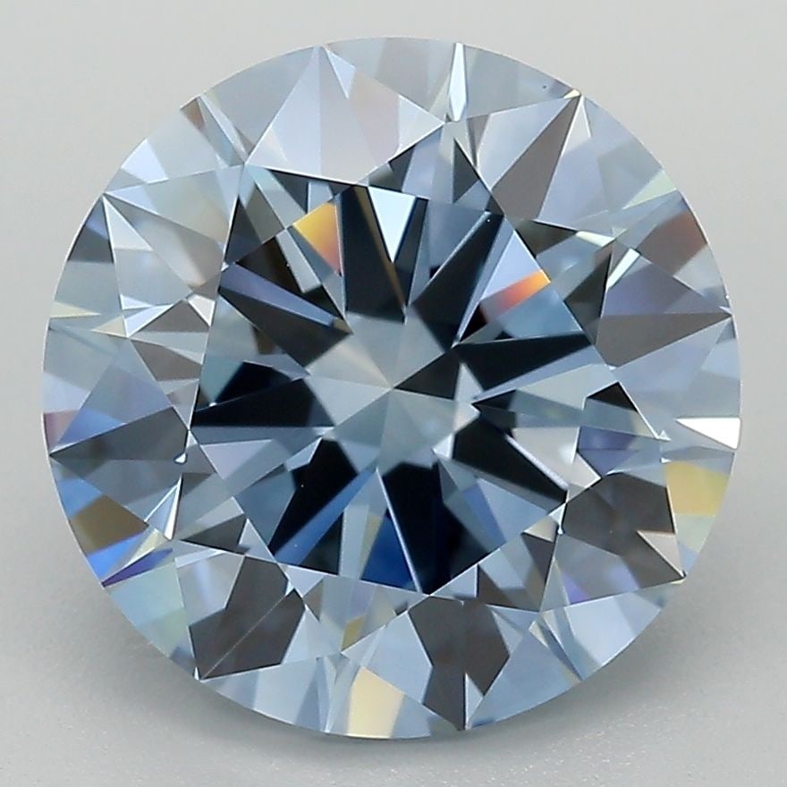 Loose Diamond - ROUND 4.52ct Fancy Intense Blue VS1: Loose Diamond - ROUND 4.52ct Fancy Intense Blue VS1 Source: This is a real non-mined Diamond that has been grown in a lab Shape: ROUND Carats: 4.52 Color: Fancy Intense Blue Certification: GIA Video: