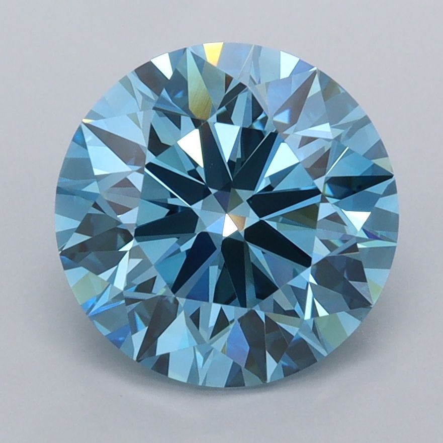 Ideal Loose Diamond - ROUND 3.05ct Fancy Vivid Blue VVS2: Ideal Loose Diamond - ROUND 3.05ct Fancy Vivid Blue VVS2 Source: This is a real non-mined Diamond that has been grown in a lab Shape: ROUND Carats: 3.05 Color: Fancy Vivid Blue Certification: IGI Vide