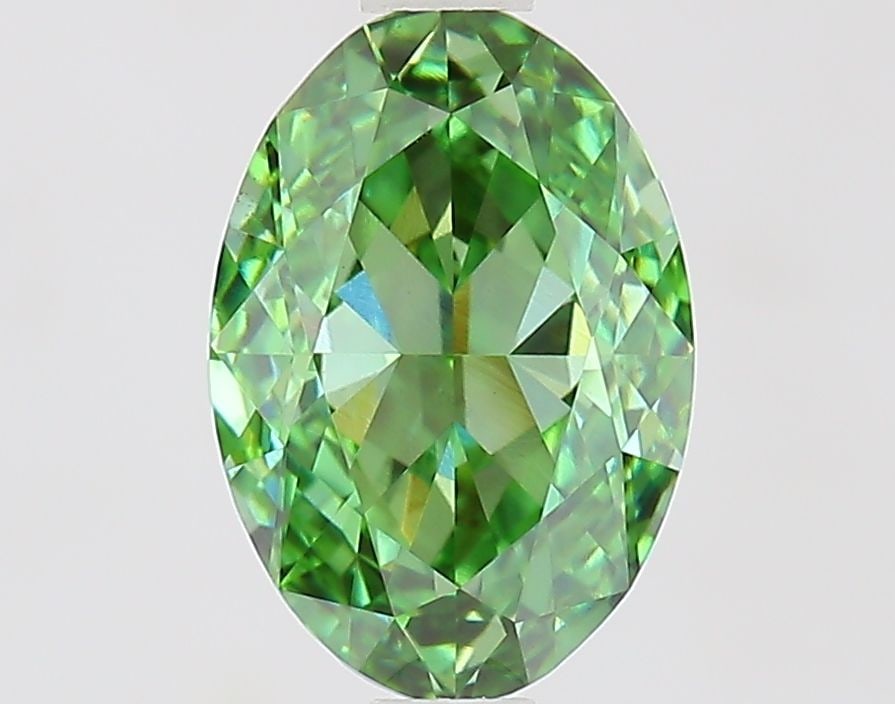 Loose Diamond - OVAL 1.59ct Fancy Vivid Green VS1: Loose Diamond - OVAL 1.59ct Fancy Vivid Green VS1 Source: This is a real non-mined Diamond that has been grown in a lab Shape: OVAL Carats: 1.59 Color: Fancy Vivid Green Certification: IGI Video: