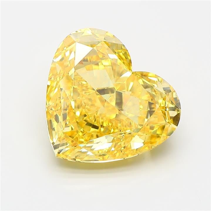 Loose Diamond - HEART 7.16ct Fancy Vivid Yellow VS1: Loose Diamond - HEART 7.16ct Fancy Vivid Yellow VS1 Source: This is a real non-mined Diamond that has been grown in a lab Shape: HEART Carats: 7.16 Color: Fancy Vivid Yellow Certification: IGI Video: