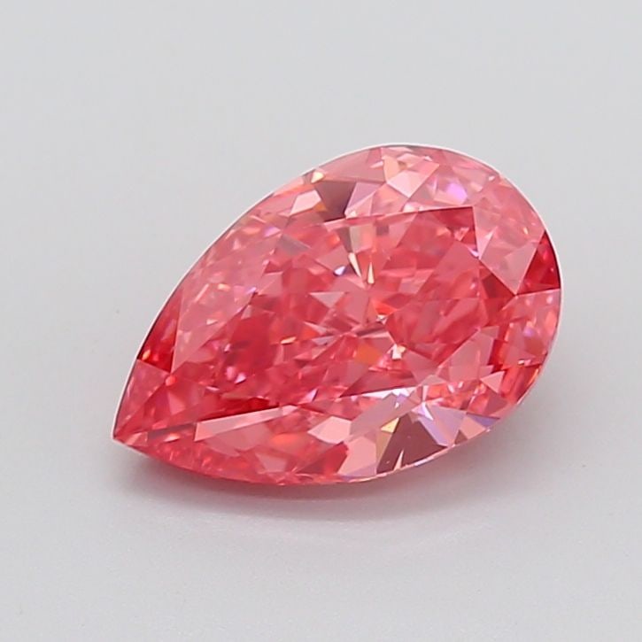 Loose Diamond - PEAR 3.07ct Fancy Vivid Reddish Pink VS1: Loose Diamond - PEAR 3.07ct Fancy Vivid Reddish Pink VS1 Source: This is a real non-mined Diamond that has been grown in a lab Shape: PEAR Carats: 3.07 Color: Fancy Vivid Reddish Pink Certification: I
