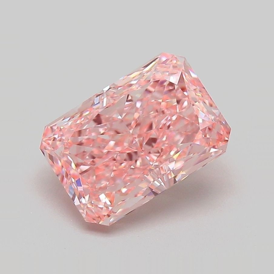 Loose Diamond - RADIANT 2.61ct Fancy Vivid Pink VS1: Loose Diamond - RADIANT 2.61ct Fancy Vivid Pink VS1 Source: This is a real non-mined Diamond that has been grown in a lab Shape: RADIANT Carats: 2.61 Color: Fancy Vivid Pink Certification: IGI Video: