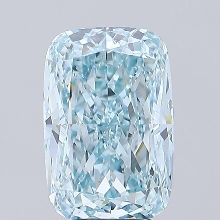 Loose Diamond - CUSHION MODIFIED 5.02ct Fancy Intense Blueish Green VVS2: Loose Diamond - CUSHION MODIFIED 5.02ct Fancy Intense Blueish Green VVS2 Source: This is a real non-mined Diamond that has been grown in a lab Shape: CUSHION MODIFIED Carats: 5.02 Color: Fancy Intense